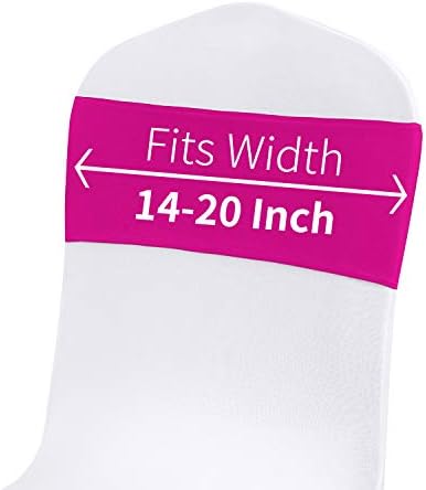 Peomeise 100pcs Fuchsia Spandex Chair Sashes with Buckle Slider for Wedding, Party Decoration - Image 6