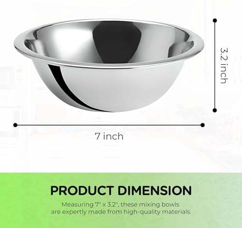 OCS Parts 0.75 Quart Stainless Steel Mixing Bowl | 7-Inch - Image 2