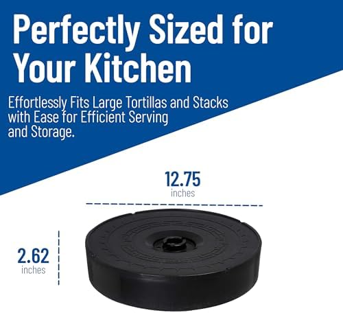 Carlisle FoodService Products Jumbo Server Tortilla Server with Insulated Lid for Kitchens, Restaurants, Catering, Plastic, 12.75 X 2.625 Inches, Black, (Pack of 6) - Image 4
