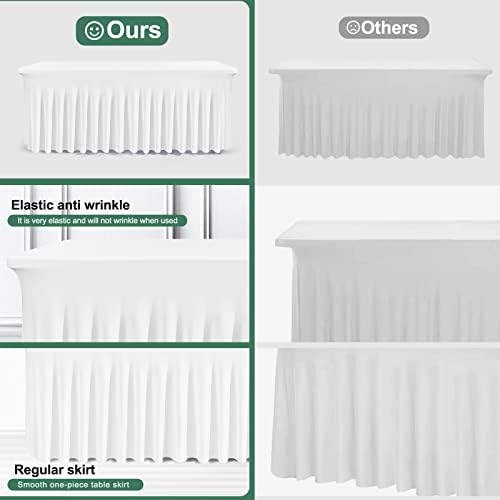BDDC One-Piece Spandex Table Cloth Skirt for 4FT Rectangle Tables - Image 4