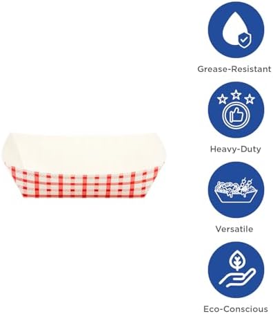 Karat Paper Food Trays Disposable [2.5 LB - 500 ct] Sturdy Food Boats, Leak Resistant | Ideal for Snacks, Nachos and Finger Foods - Image 3
