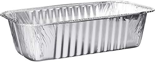 PLASTICPRO [5 Lb 10 Pack Disposable Loaf Pans Aluminum Tin Foil Meal Prep Bakeware - Cookware Perfect for Baking Cakes, Bread, Meatloaf, Lasagna 5 Pound 12.5'' X 6.25'' X 3.5'' by PLASTICPRO