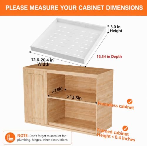 Expandable Pull Out Cabinet Organizer,12.6-20.4" Wx16.54 D,2 Pack - Image 2