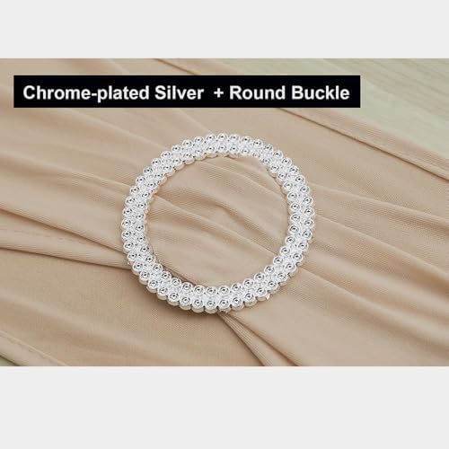 100 Pack Nude Chair Sashes with Buckle Slider for Events Decor, Khaki Chair Sashes for Wedding, Party, Birthday, Meeting, Folding Chairs Decor - Image 3