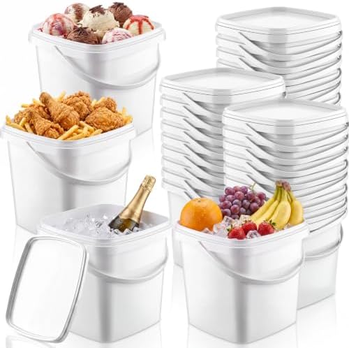 Blushtier 36 Pack 2 Qt/68 oz Ice Cream Containers with Lids and Handles by Blushtier