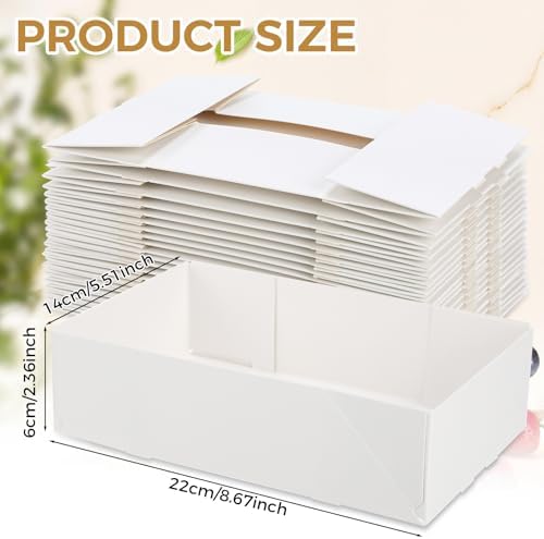 Chinco 100 Pieces Paperboard Kraft Food Trays 4 Corner Pop up Food Tray Disposable Foldable Cardboard Movie Night Snack Party Container Box for Holding Drink at Stadiums or Theaters (White) - Image 2