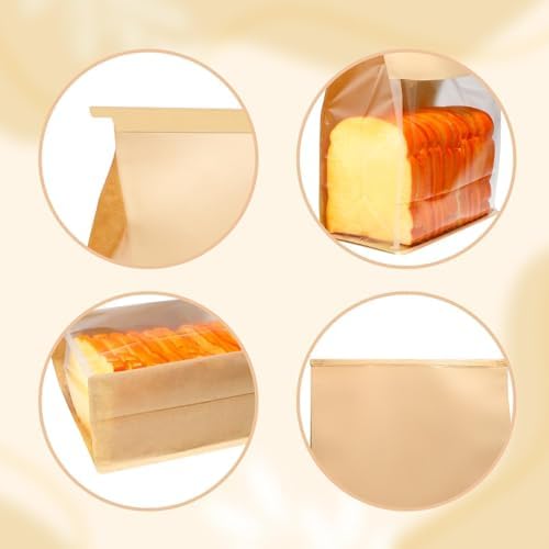 50PCS Paper Bread Bags for Homemade Bread 13.7×9.8×4.9inch - Image 3