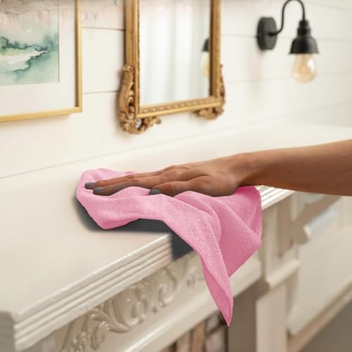 Avalon Towels Microfiber Cleaning Cloths (Value Pack of 12) - Size 12 x 12 Inches, Highly Absorbent Cleaning Rags, Lint Free, Reusable and Washable, Microfiber Towels for Cars - Image 2