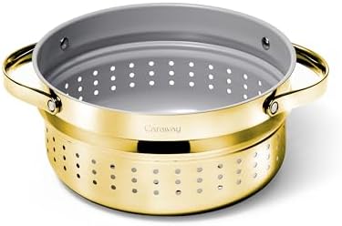 Caraway Steamer, Stainless Steel Steamer with Handles by Unknown