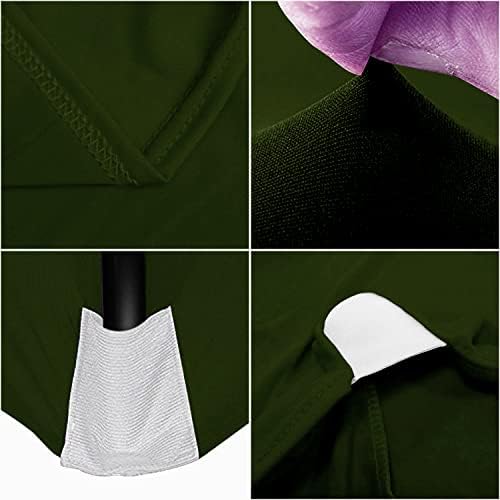 MDS® Pack of 12 Spandex Tablecloth 6FT Tight Fitted Stretch Table Cover – Washable Wrinkle-Free Reusable Elastic Patio Tablecloth for Wedding, Party, Banquet, Trade Show, Event Décor - Olive Green - Image 4