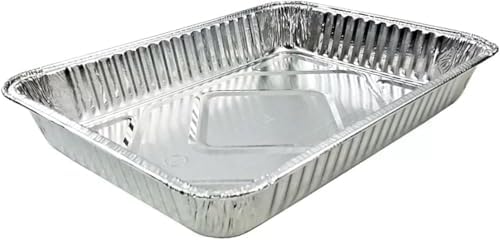 PACTOGO 13" x 9" x 2" Disposable Aluminum Foil Oblong Cake Pans - 108 Fluid Ounces Rectangular Pan - Perfect For Baking and Storing Cakes, Casseroles, Rolls REF# 394 (Pack of 200 Pans Only) - Image 4