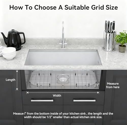 Sink Bottom Grid 24-1/8" x 12-5/8",Sink Protector for Kitchen Sinks - Image 5