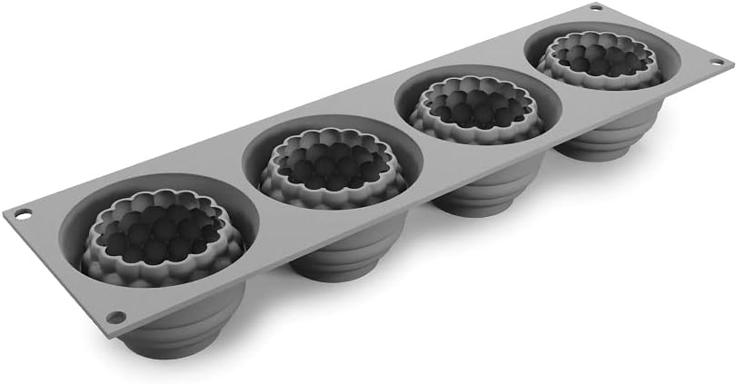 DINARA KASKO Mini Pearls silicone mold for Baking. Geometric 3D silicone mold for cake or mousse, 4pcs. by world famous pastry chef - Image 2