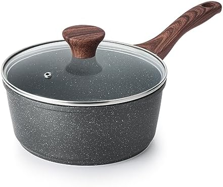 SENSARTE 2.5 Quarts Nonstick Saucepan with Lid, PFOA/PFOS Free by SENSARTE
