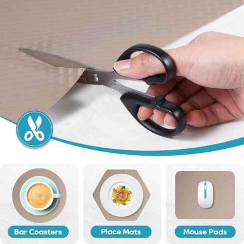 Shelf Liners for Kitchen Cabinets Non Adhensive,Beige 23.6"× 393.7" - Image 5
