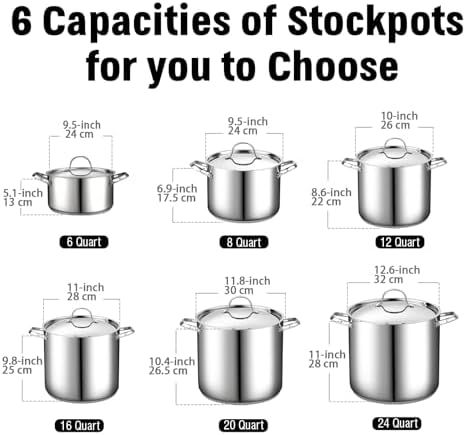 Cooks Standard Extra Large Soup Pot - Stainless Steel Induction Cookware - Image 2