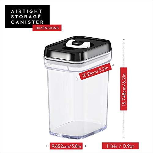 DWËLLZA KITCHEN 6 Airtight Food Storage Containers - Pantry Snacks Kitchen Container, and 4 Piece Baking Supplies, 4LB Sugar & Flour Canisters for Pantry Organization and Storage - Image 6