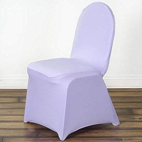 Tableclothsfactory 50pcs Lavender Stretchy Spandex Fitted Banquet Chair Cover Dinning Event Slipcover for Wedding Party Banquet Catering by TABLECLOTHSFACTORY