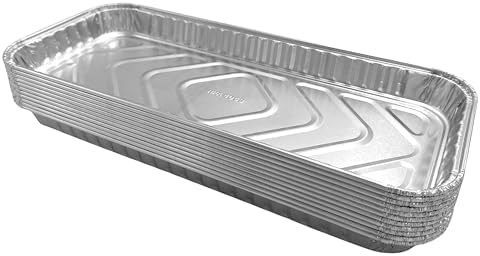 PACTOGO 12" x 5" x 1" Disposable Aluminum Foil Oblong Danish Cake Pans with Clear Hinged Lid Container - Ideal Baking Tins for Sweets, Cakes, Cookies, Brownies (Pack of 100) - Image 5