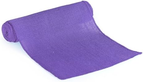 MDS® Pack of 25 Natural Burlap Table Runner, 12 x 108 Inch, Jute Rustic Farmhouse Boho Table Decor for Wedding Reception, Dining Table, Bridal Shower, Baby Shower & Party Decorations - Lavender - Image 4