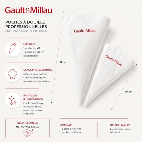 GAULT&MILLAU - Pro Piping Bags x2 - Create pastry decorations - Sturdy and reusable - Set of 2 - Image 2