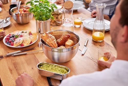 Rosle 15700 Stainless Steel 3 Piece Set for Mixing Prep Serving Bowls (1.7qt, 3.3qt, 5.7qt) - Image 2