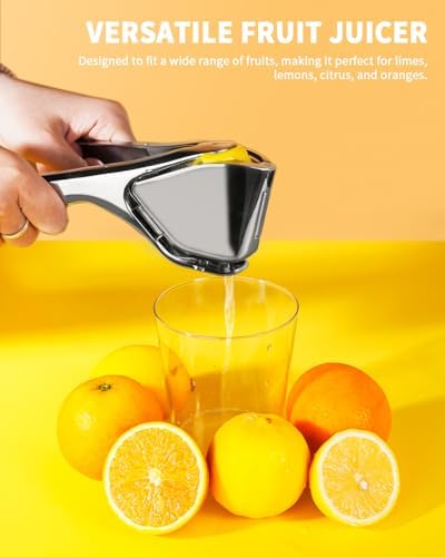 Lemon Squeezer, Stainless Steel Lemon Juicer, Manual Juicer | Manual Juicer for Lemon Citrus Lime Orange, Handheld citrus Squeezer, Heavy Duty, Exprimidor De Limones - Image 4