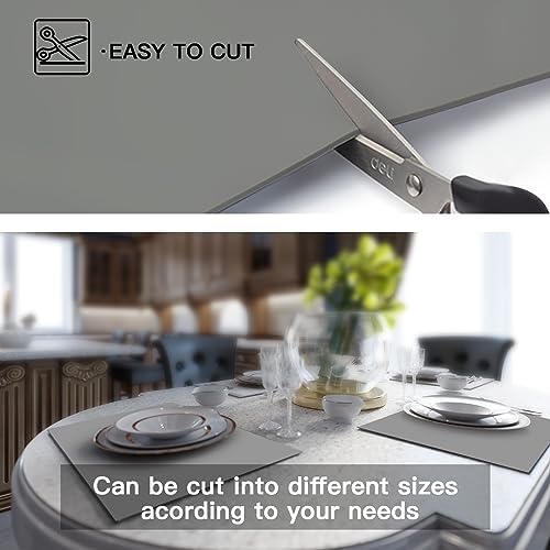 Silicone Mats for Kitchen Counter, 47.3"x23.6"x0.08" Largest Heat Resistant Mat Kitchen Island Waterproof 2MM Thick Countertop Protector Mat Nons-slip Extra Large Counter Mat (Green) - Image 4
