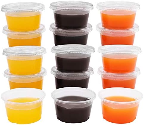 Hedume 300 Sets 4oz Portion Cups with Lids, BPA-free Clear Disposable Plastic Cups for Souffle, Jello, Meal Prep, Portion Control, Salad Dressing, Slime, Condiment Container - Image 2