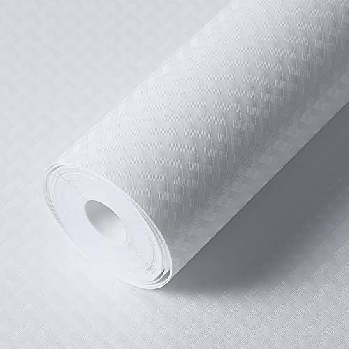 Shelf Liner Non Adhensive Drawer Cabinet Mat White 17.5"× 236.2" Pack of 2 by StaHom