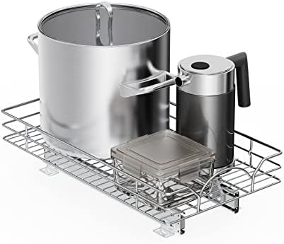 LOVMOR Pull Out Cabinet Organizer and Storage 11" W x 21" D, Slide Out Shelves for Kitchen Cabinets by LOVMOR
