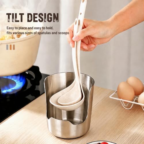 Thickened Stainless Steel Utensil Organizer - 2027 Upgraded Multifunctional Kitchen Utensil Organizer, Heavy Duty 304 Stainless Steel Utensil Holder for Pot Lids, Ladles, Spatulas, Cutting Boards，2PC - Image 3
