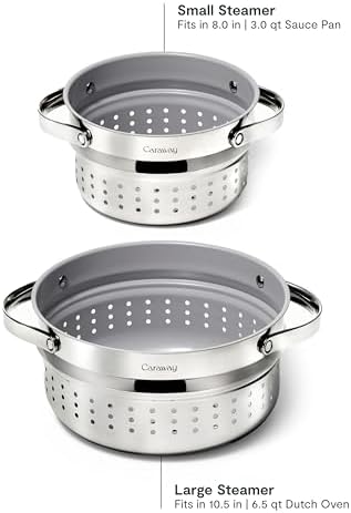 Caraway Steamer, Stainless Steel Steamer with Handles - Image 3