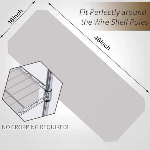 Poofzy Wire Shelf Liner 18" x 48", Set of 5 Gray - Image 3