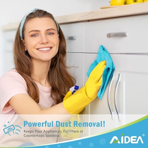 AIDEA Microfiber Cleaning Cloth-200PK, Microfiber Towels for Cars 12"x12" - Image 4