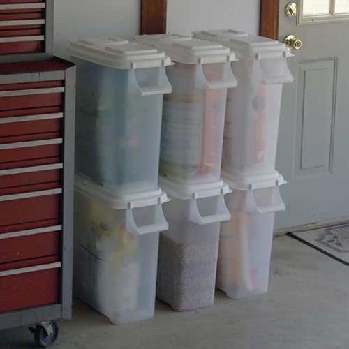 Buddeez Pet Food Storage Dispensers Plastic 4 Gallon - Airtight Flip Top for Freshness - Dry Dog Food, Cat Food or Bird Seed Plastic Containers (Set of 2) - Image 7