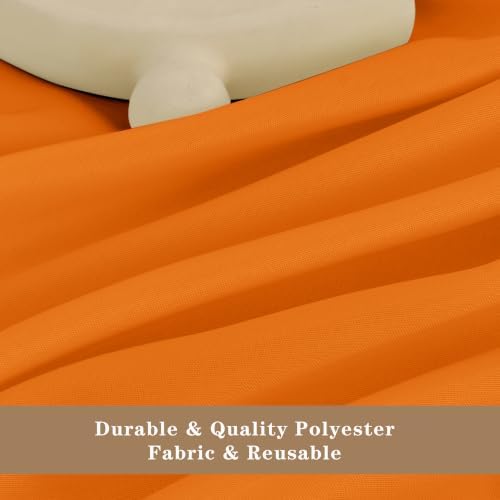 Fitable 6 Pack Orange Tablecloths 70x108 Inch for 6 Foot Rectangle Tables - Image 3