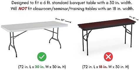 YOUR CHAIR COVERS Rectangular Spandex Table Covers 6ft Fitted Tablecloth Wedding Event Patio Decorations Elastic Fabric Stretch Tables Cover for 6 ft Folding Table (Black and White Striped) - Image 7