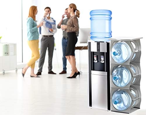 Bariboo Stackable Water Bottle Storage Rack Best Water Jugs 5 Gallon Organizer. Jug Holder for Kitchen, Cabinet and Office Organizing. Reinforced Polypropylene (Black, 3 Plus Shelf) - Image 4