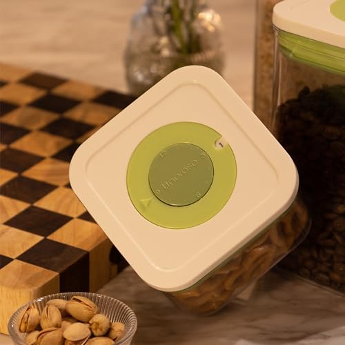 linoroso Pop Airtight Food Storage Containers with Date Recording Lids, Stackable Plastic Storage Containers Set of 7, Dry Cereal Container Set for Pantry Countertop Fridge Organization - Image 2