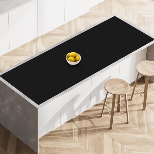 78.7”x23.6”(200cmx60cm) Heat Resistant Mat for Countertop, Silicone Mats for Kitchen Counter, Extra Large Counter Mat, Nonslip Mats for Crafts Countertop Protector, Black by WelcometoULTIBE