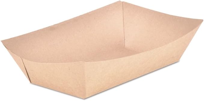 SCT Food Trays, Paperboard, Brown Kraft, 5-Lb Capacity, 500/Carton by SCT