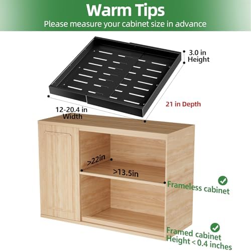 PAKETA 4 Pack Expandable Pull Out Cabinet Organizer,21" Deep - Image 2