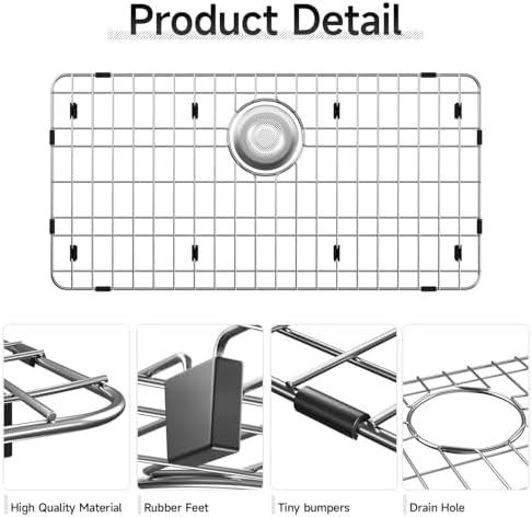 Stainless Steel Sink Protectors for Kitchen Sink, 28-3/8’’ x 14-3/16’’ - Image 5