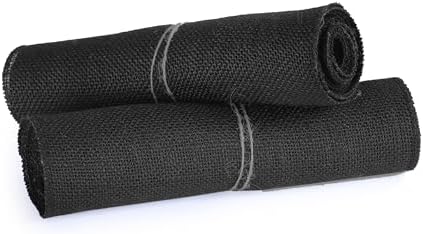 MDS® Pack of 20 Natural Burlap Table Runner, 12 x 72 Inch, Jute Rustic Farmhouse Boho Table Decor for Wedding Reception, Dining Table, Bridal Shower, Baby Shower & Party Decorations - Black - Image 5