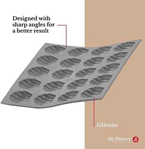ELASTOMOULE Silicone Mold, 20 Mini-Madeleines, 8.25" x 7" - Image 2