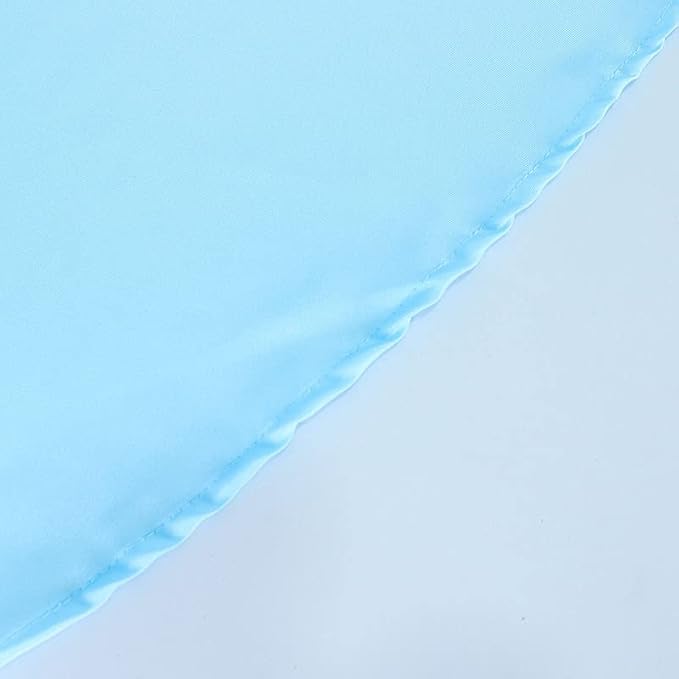 BalsaCircle 6 pcs 108 inch Blue Round Polyester Tablecloths Fabric Table Cover Linens for Wedding Party Banquet Reception Events Kitchen Dining - Image 6