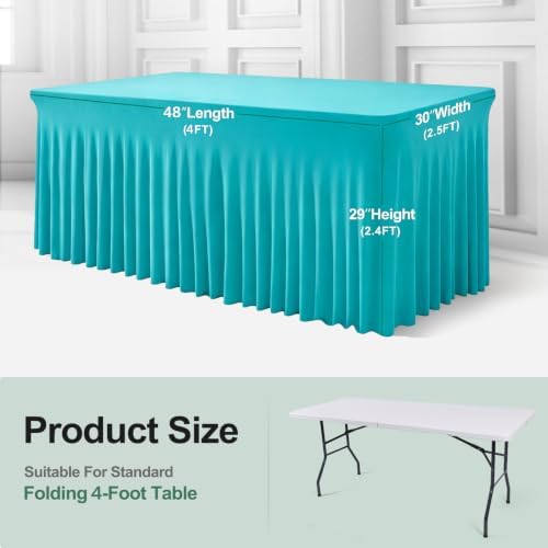 BDDC One-Piece Spandex Table Cloth Skirt for 4FT Rectangle Tables - Image 3