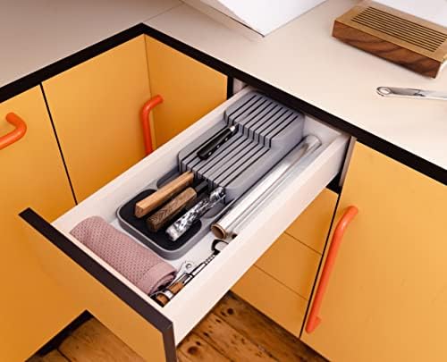Joseph Joseph DrawerStore Knife Organizer, holds up to 9 knives, Kitchen Organization & Drawer Storage – Compact, Gray - Image 4