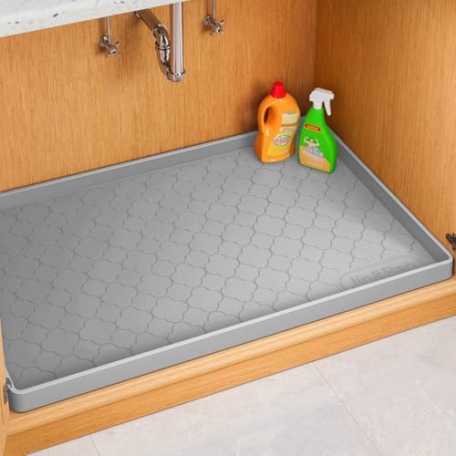 Jin&Bao Under Sink Mat 37" x 22" Waterproof Silicone Cabinet Kitchen Liner by Jin%26Bao